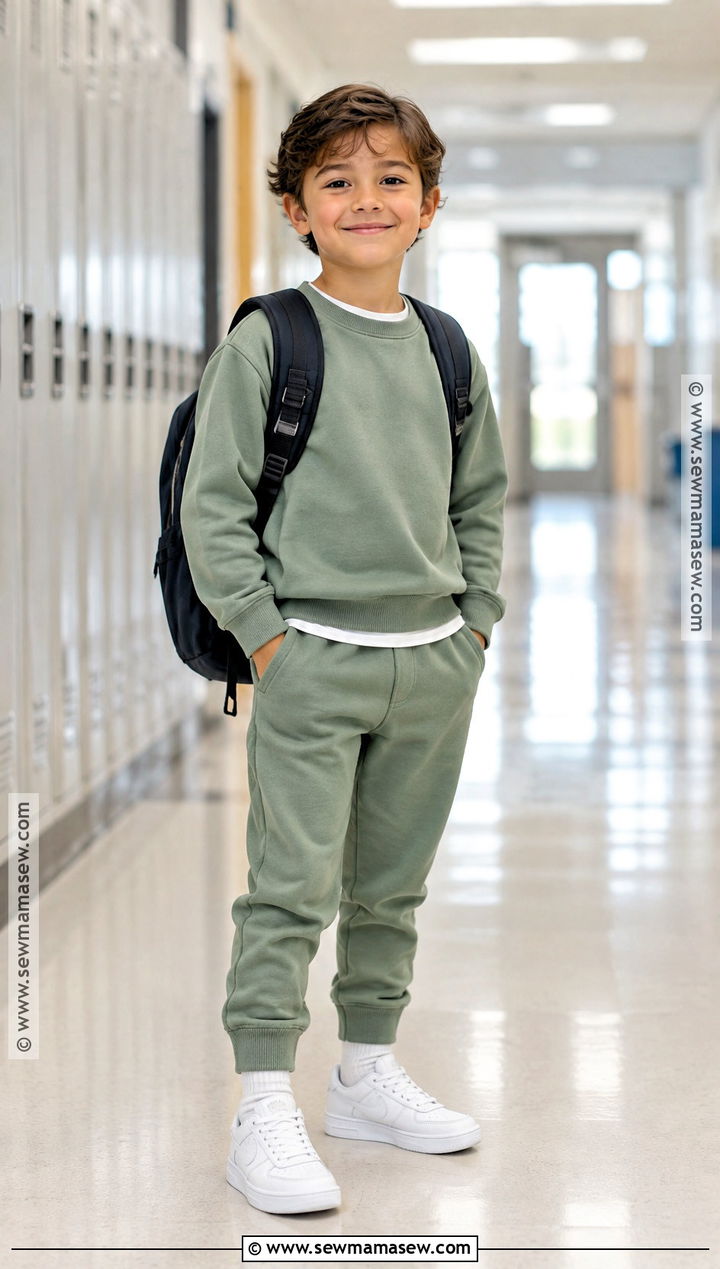 Matching Sweat Set Elementary School Outfit - 15 elementary back to school outfits