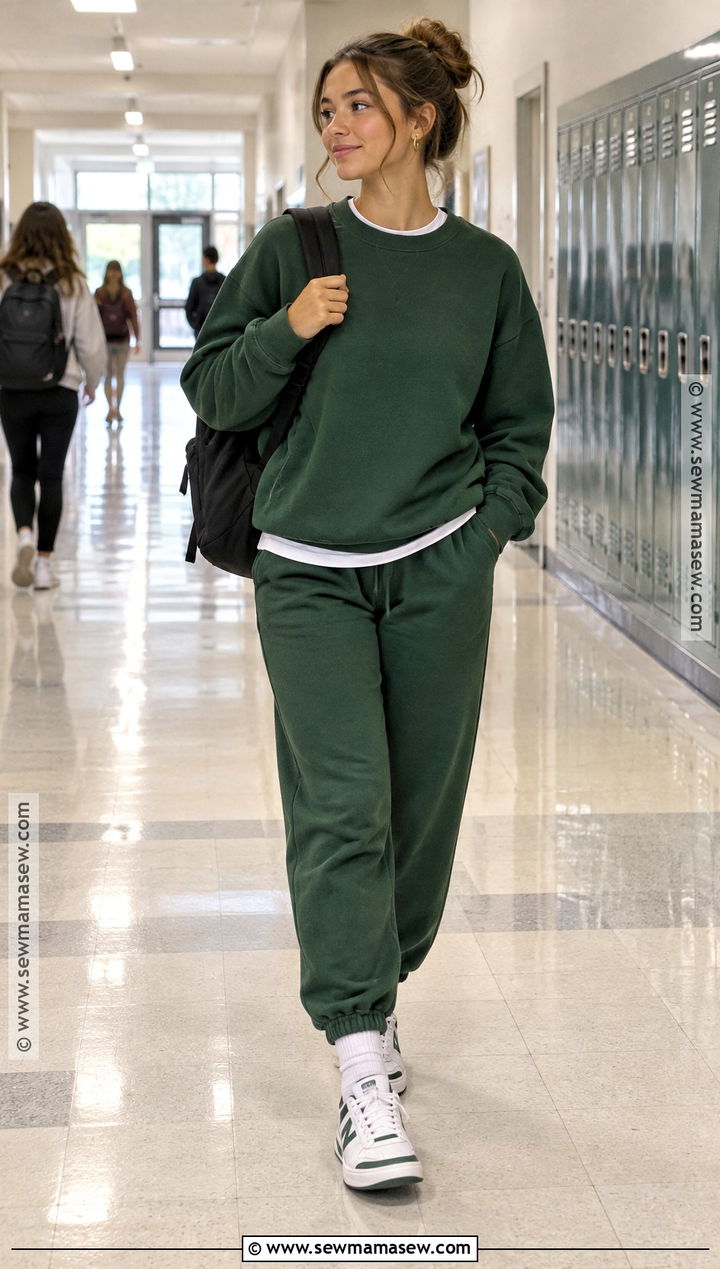 Matching Sweat Set High School Outfit - 15 Highschool Back To School Outfits