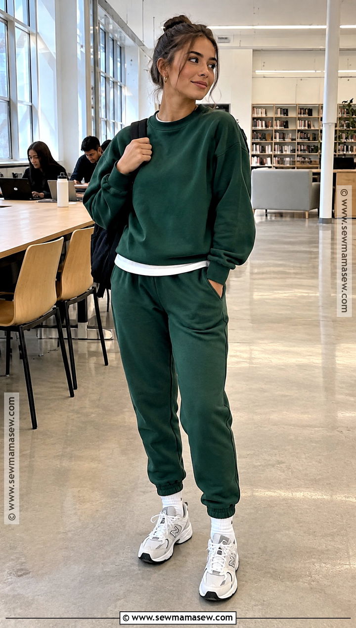 Matching Sweatshirt And Joggers School Outfit - 20 Back To School Outfits Fly for Girls