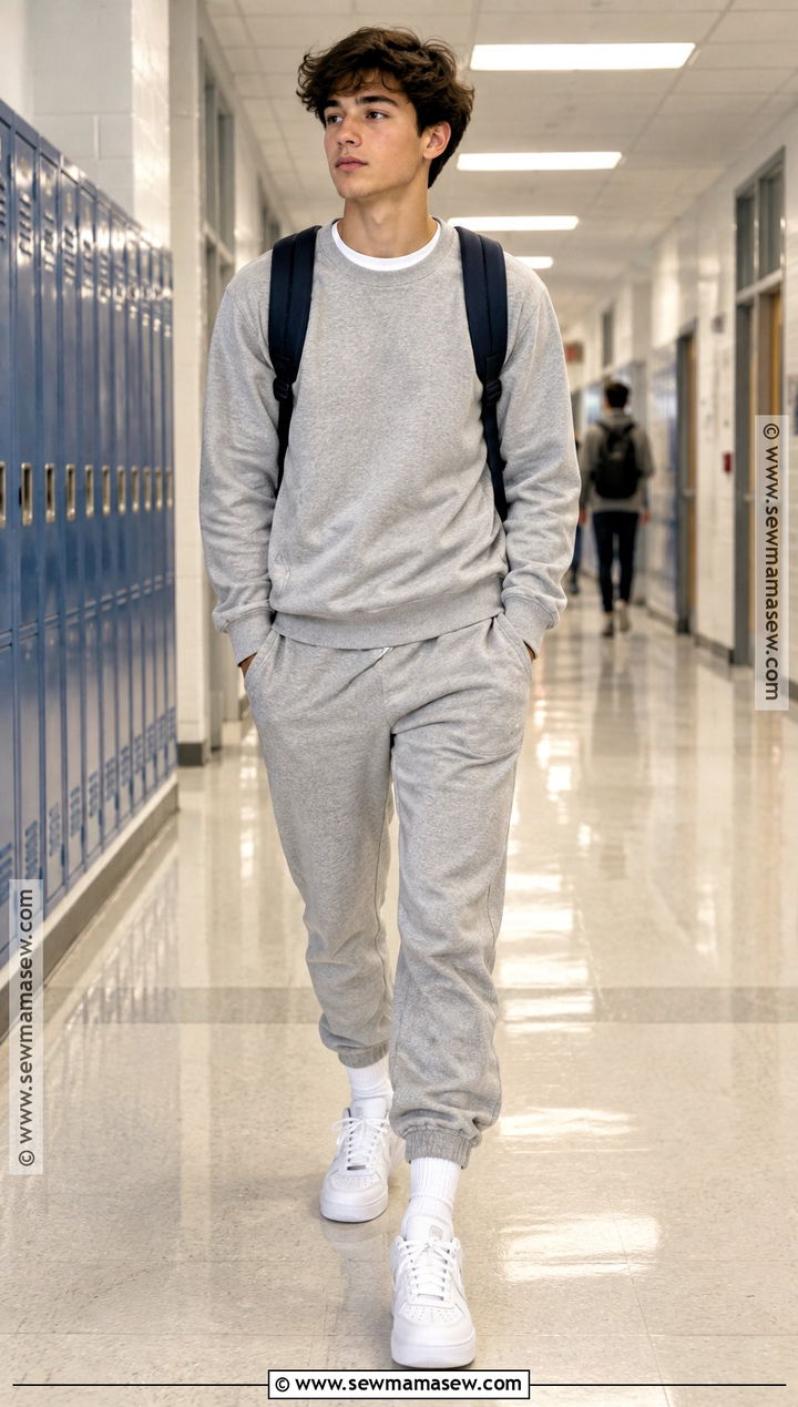 Matching Sweatshirt and Joggers Grade 11 Outfit - 15 back to school outfits grade 11