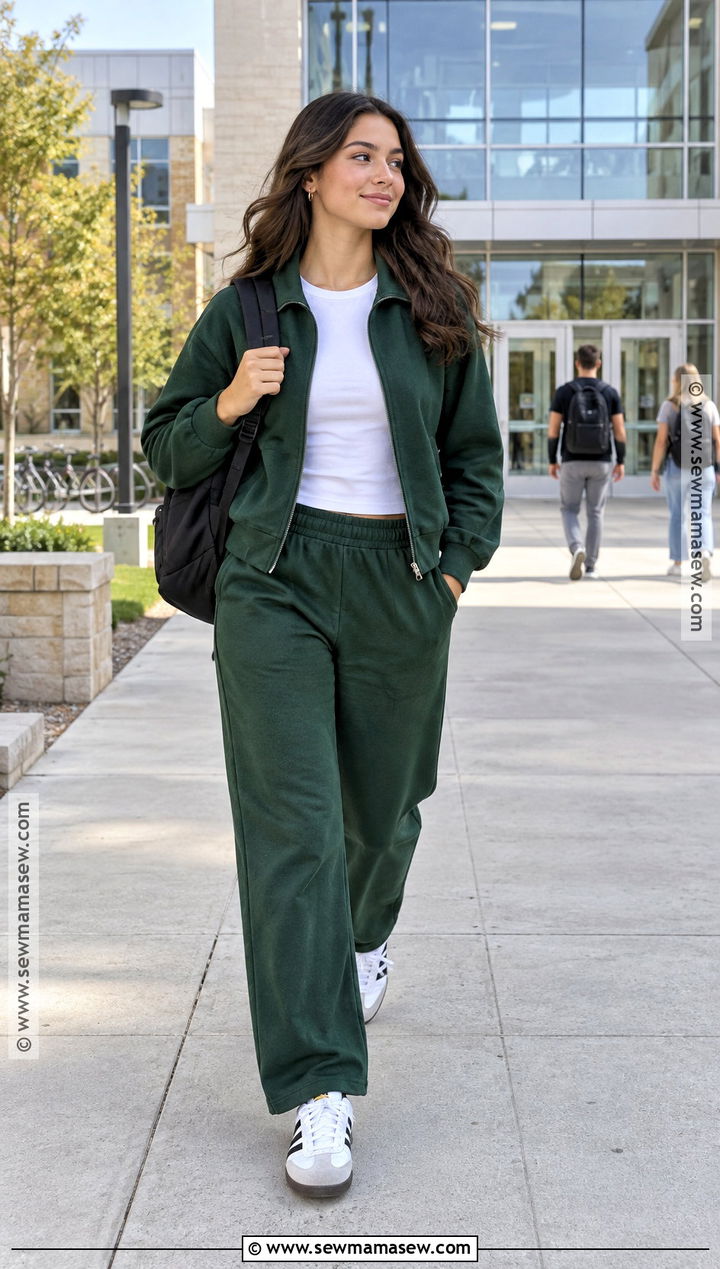 Matching Tracksuit And Sambas - 20 Back To School Outfits Sambas