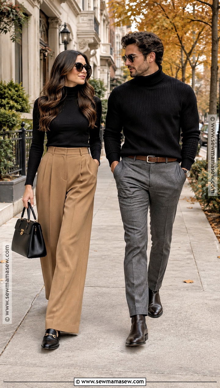 Matching Turtleneck Fall Outfits - 15 Cute Couple Outfits Matching Fall