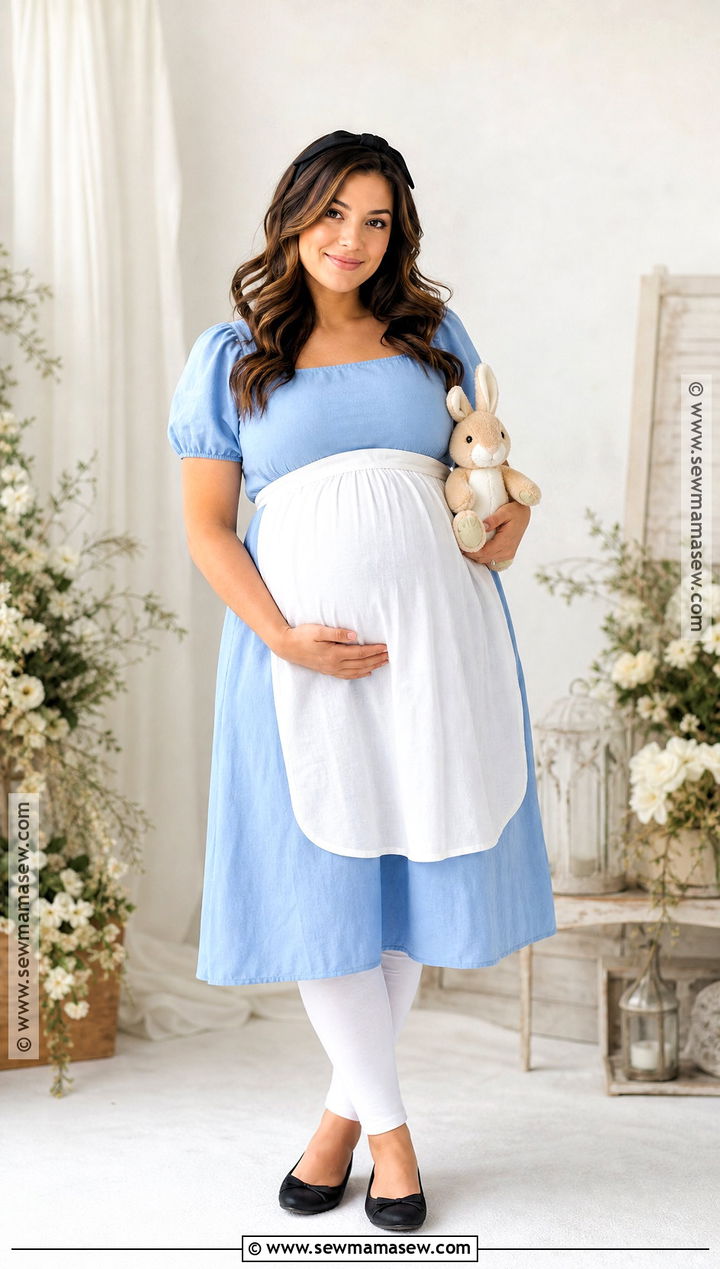 Maternity Alice Costume With Empire Waist Dress - 40 alice costume ideas