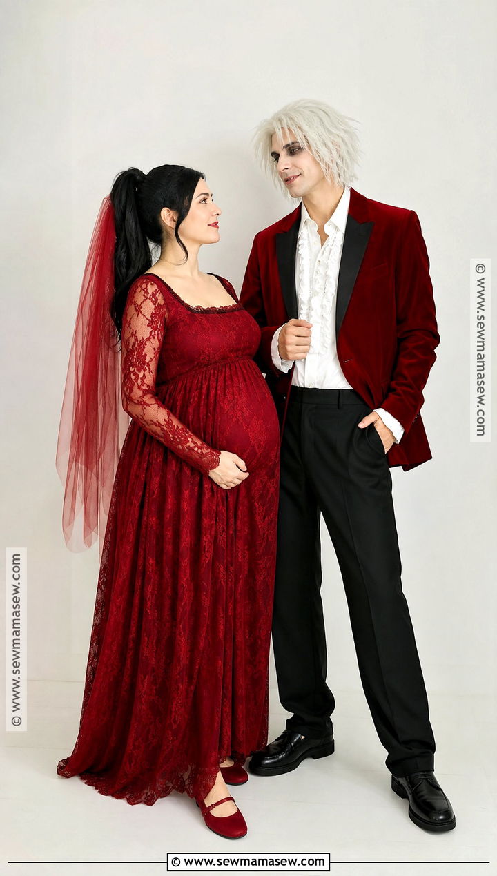 Maternity Beetlejuice And Lydia Costume - 30 beetlejuice couple costume ideas