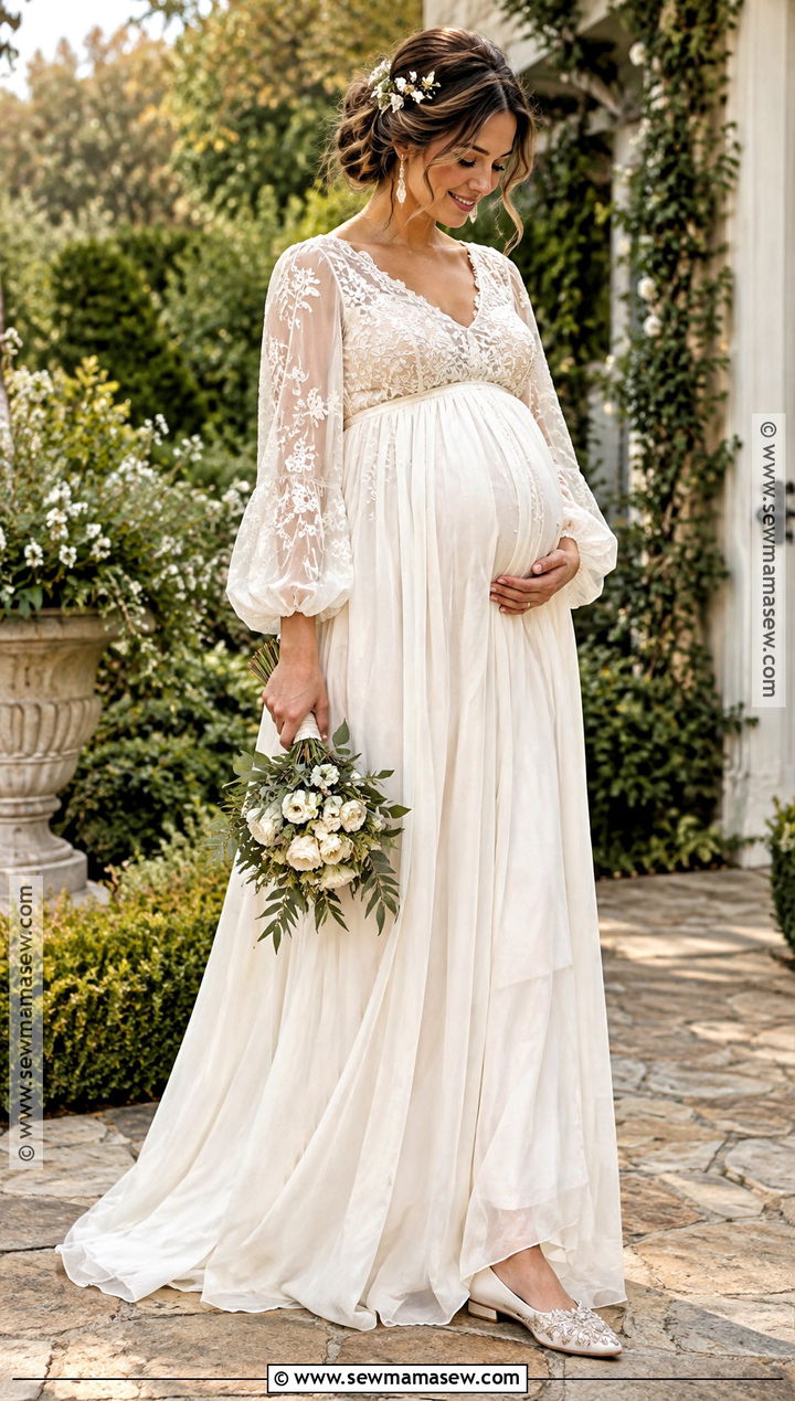 Maternity Boho Wedding Dress - 20 boho fall wedding dress ideas