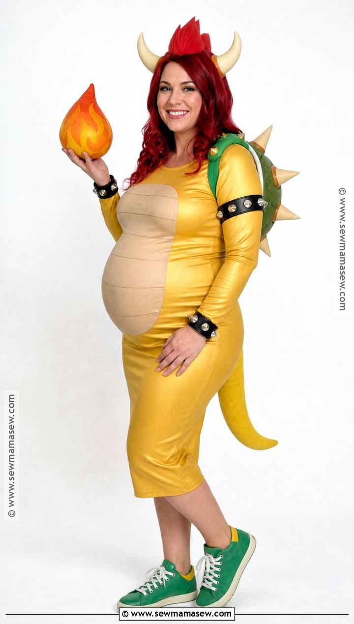 Maternity Bowser Cosplay With Stretch Dress - 30 bowser cosplay ideas