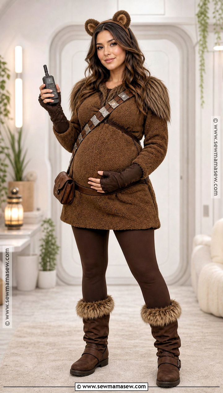 Maternity Chewbacca Costume With Fuzzy Tunic - 30 chewbacca costume ideas for women