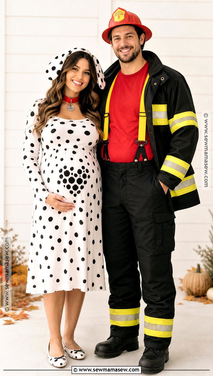 Maternity Dalmatian And Firefighter Costume - 35 dalmatian and firefighter costume ideas