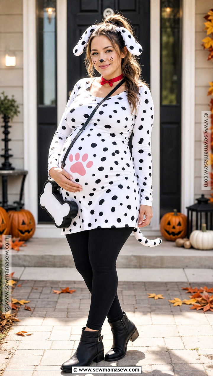 Maternity Dalmatian Halloween Costume - 30 dalmatian halloween costume ideas