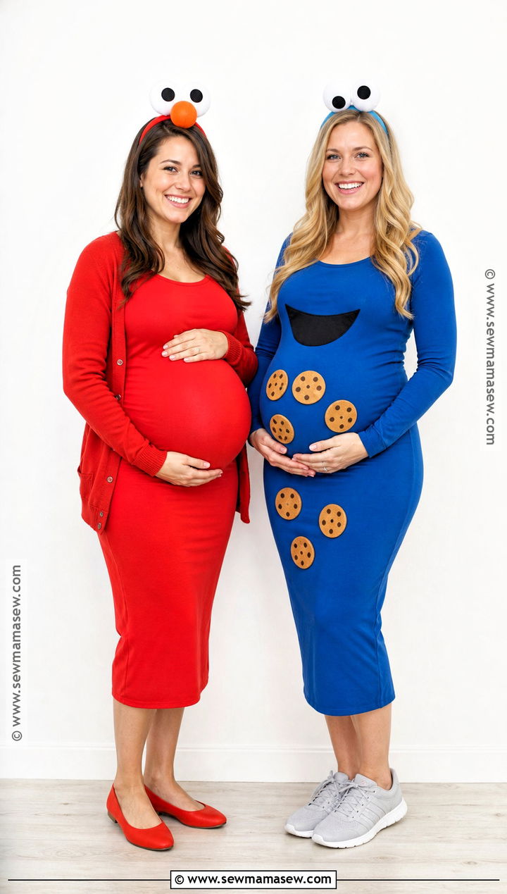 Maternity Elmo And Cookie Monster Costume - 40 elmo and cookie monster costumes