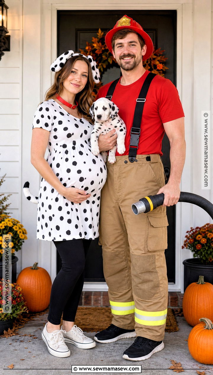 Maternity Fireman And Dalmatian Costume - 30 Fireman And Dalmatian Costume Ideas for Couples