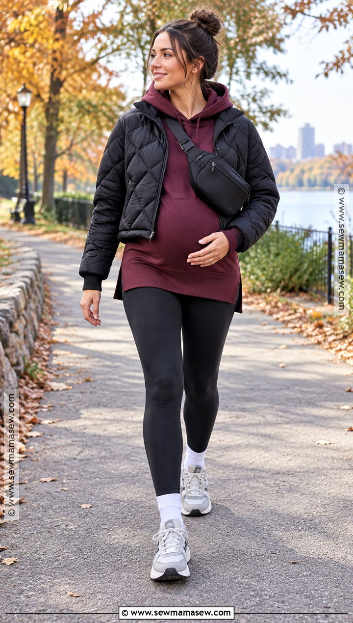 Maternity Hoodie And Leggings Fall Bump Outfit - 25 fall bump outfits
