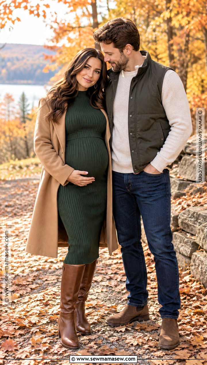 Maternity Knit Dress Fall Engagement Photo Outfit - 25 engagement photos outfits fall