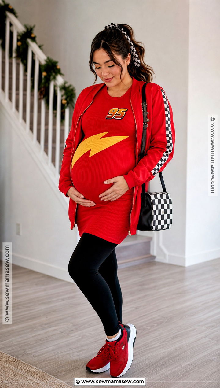 Maternity Lightning McQueen Costume - 30 lightning mcqueen halloween costume ideas