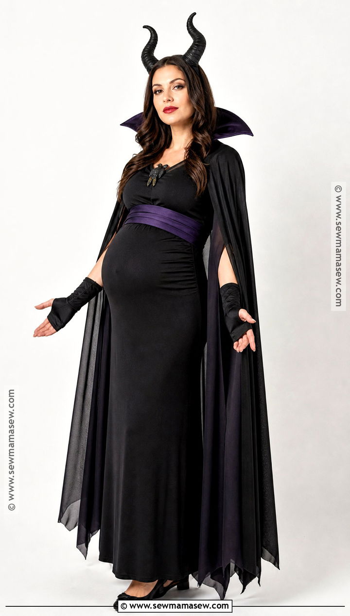 Maternity Maleficent Costume With Stretch Maxi Dress - 50 maleficent costume ideas