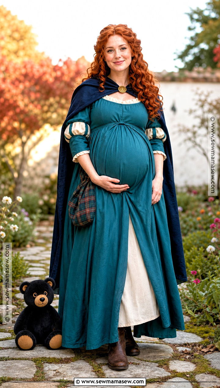 Maternity Merida Costume With Stretchy Gown - 30 Merida Halloween Costume Ideas