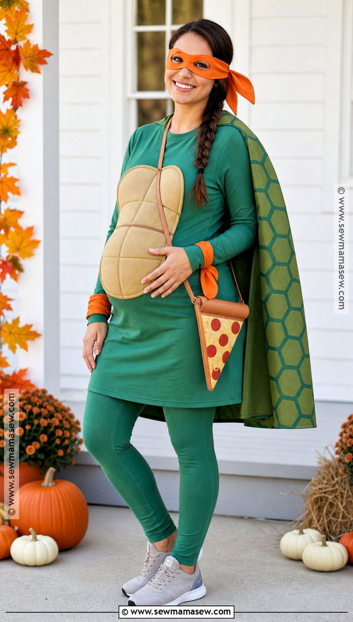 Maternity Ninja Turtle Costume - 30 ninja turtle halloween costume ideas
