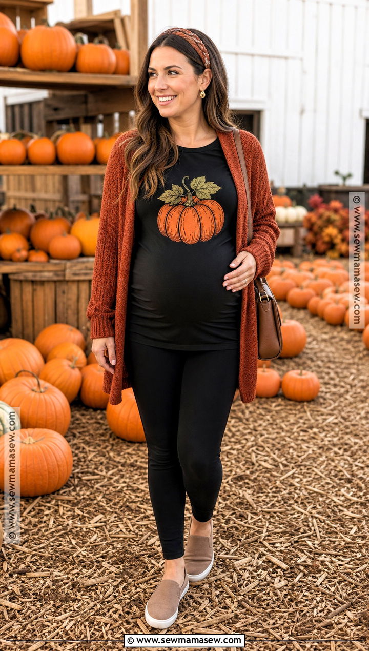 Maternity Pumpkin Halloween Shirt Outfit - 40 halloween shirts