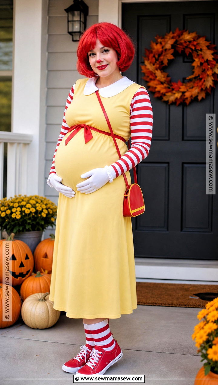 Maternity Ronald McDonald Costume - 30 Ronald Mcdonald Costume Ideas for Women