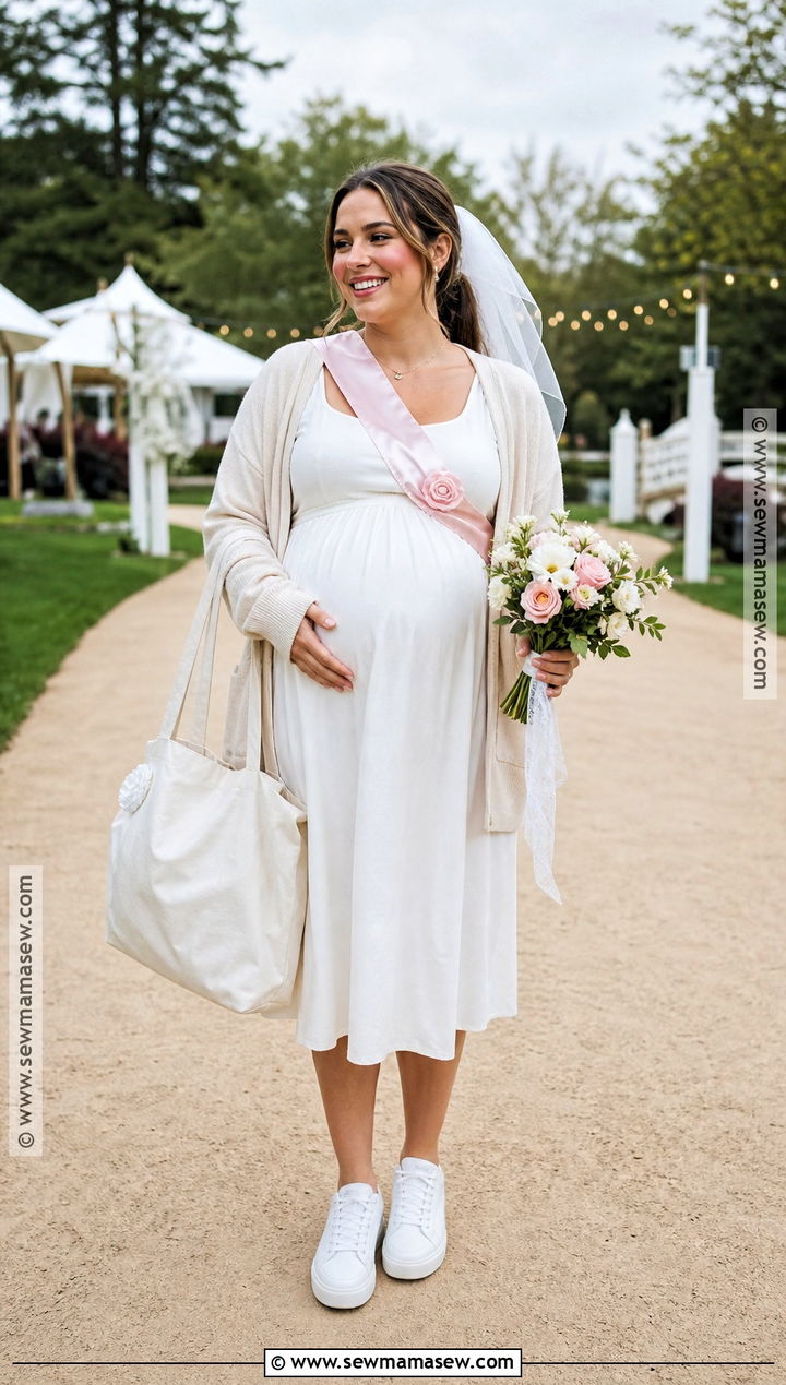 Maternity Runaway Bride Costume With Empire Waist Dress - 30 runaway bride costume ideas