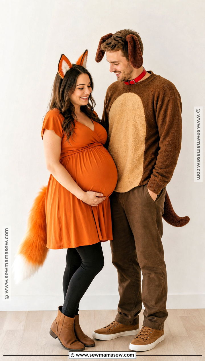 Maternity Tod And Copper Costume - 30 fox and the hound costume ideas