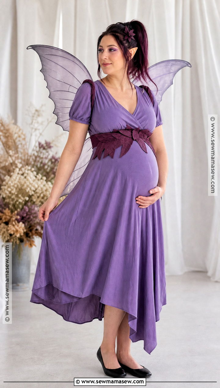 Maternity Vidia Costume With Purple Empire Dress - 35 vidia costume ideas