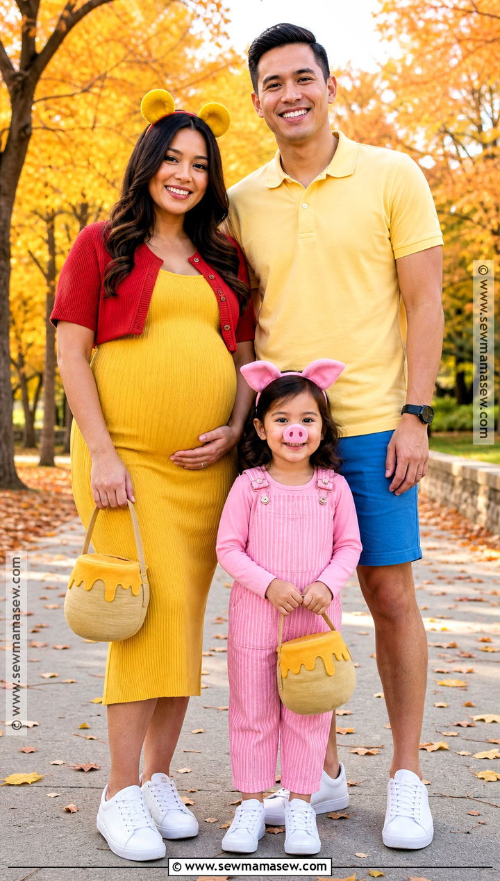 Maternity Winnie The Pooh Family Costume - 30 winnie the pooh family costumes