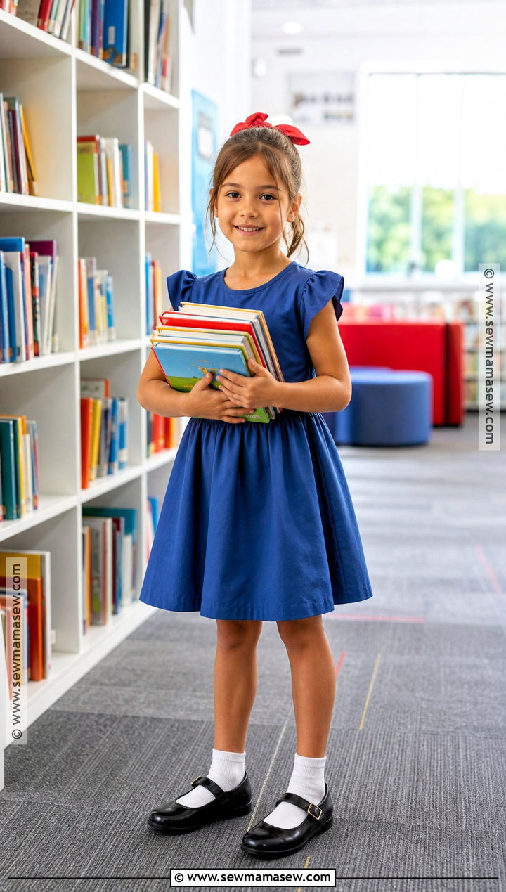 Matilda Costume With Blue Dress - 40 book character costumes for kids