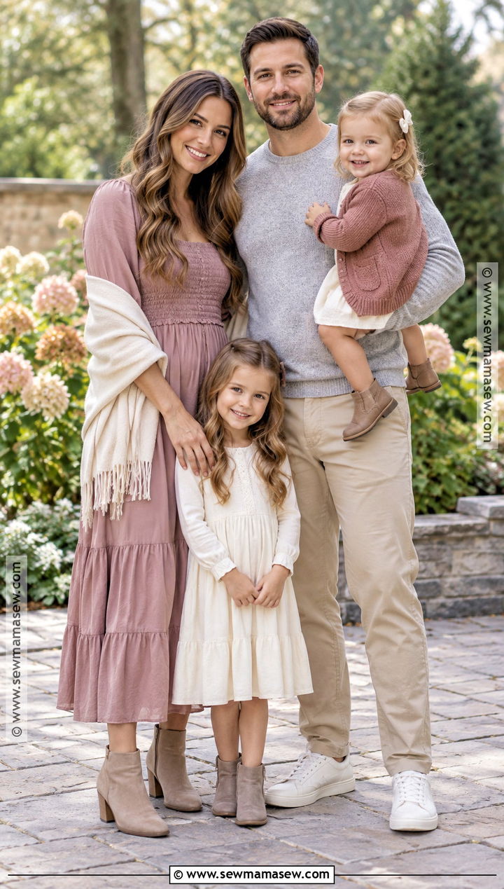 Mauve And Taupe Fall Family Photo Outfit - 20 fall outfit photoshoot family pics ideas