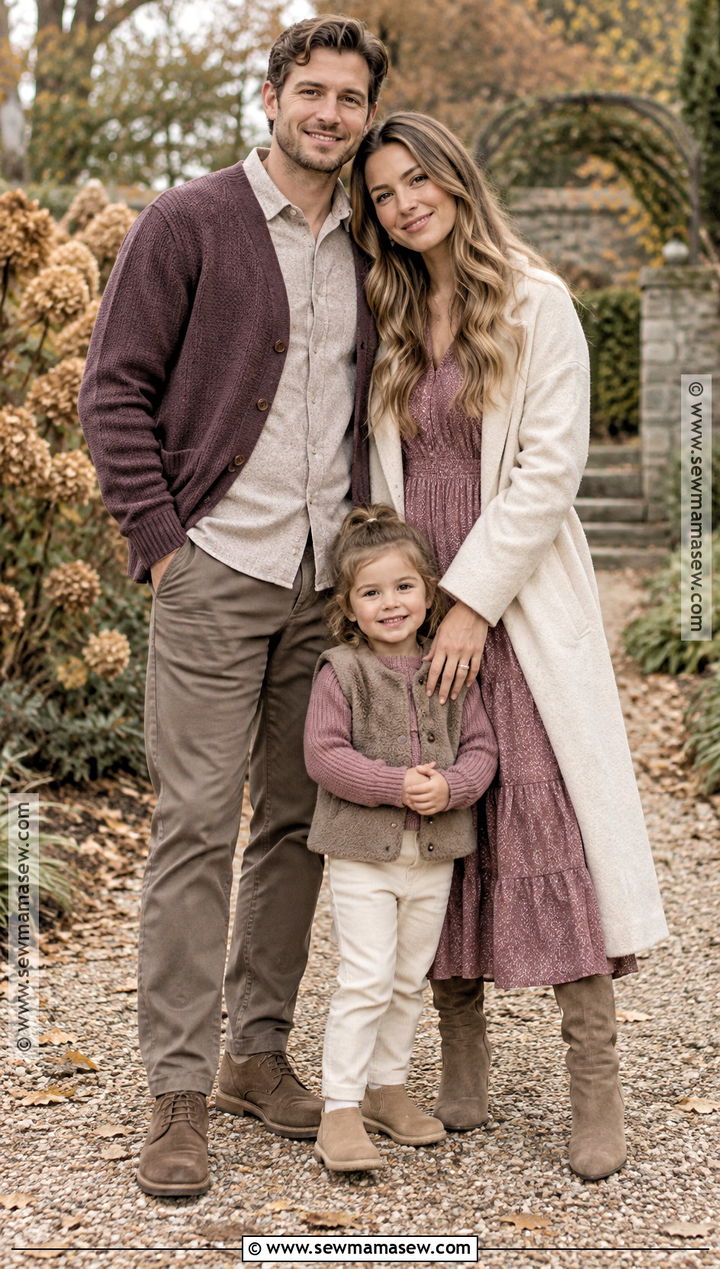 Mauve And Taupe Family Picture Outfit - 15 fall family of 3 pictures outfits