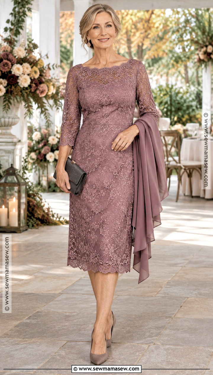 Mauve Lace Overlay Mother Of The Groom Dress - 15 casual mother of the groom dresses fall