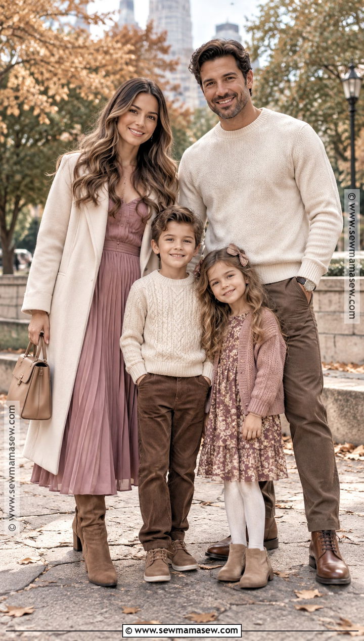 Mauve Mocha And Cream Family Photo Outfits - 20 Family Photo Outfits Fall Color Schemes