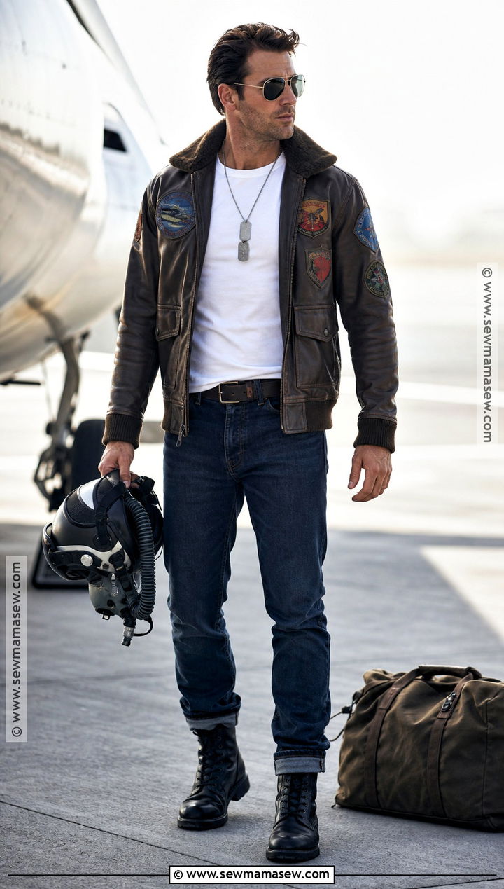Maverick Costume With Flight Jacket - 45 mens halloween costumes