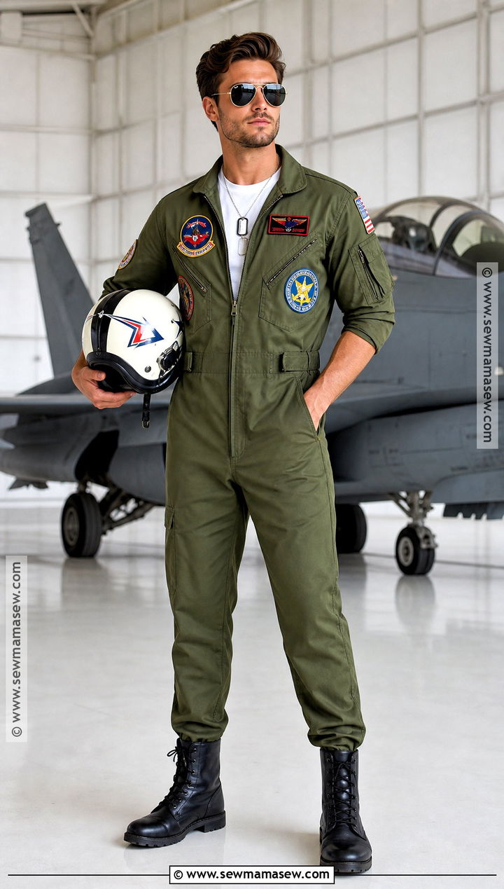 Maverick Flight Suit Movie Costume - 45 movie character costumes