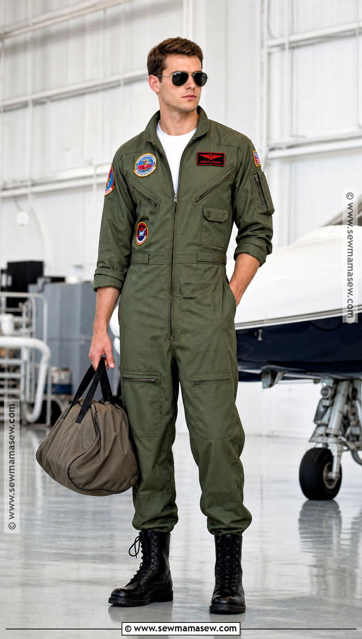 Maverick Top Gun Flight Suit Costume - 30 Movie Costume Ideas