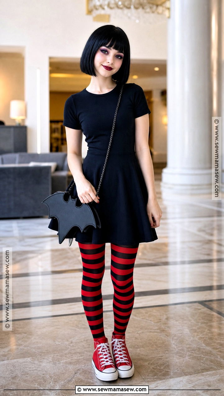 Mavis Costume With Black Striped Tights - 35 halloween costumes teenage girl solo