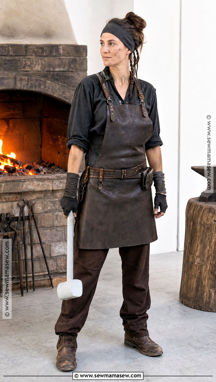 Medieval Blacksmith Costume With Leather Apron - 30 Medieval Costume Ideas for Women