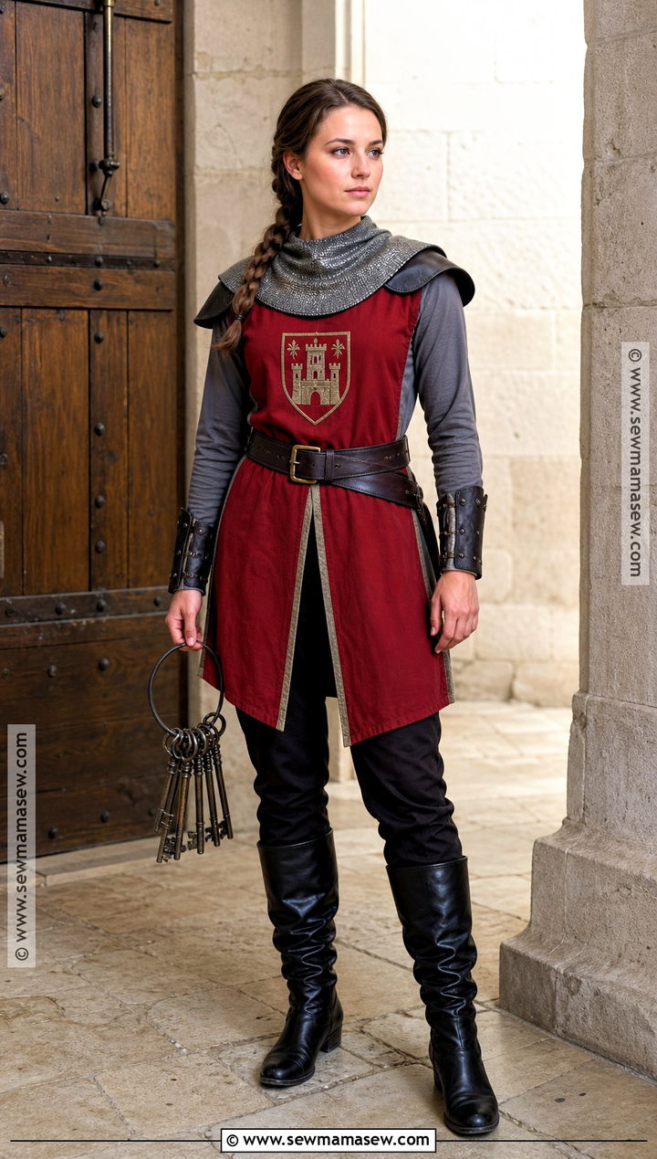 Medieval Castle Guard Costume With Red Tunic - 30 Medieval Costume Ideas for Women
