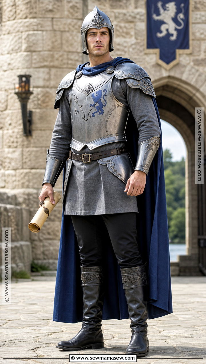 Medieval Knight Costume With Silver Armor - 35 Fantasy Costumes