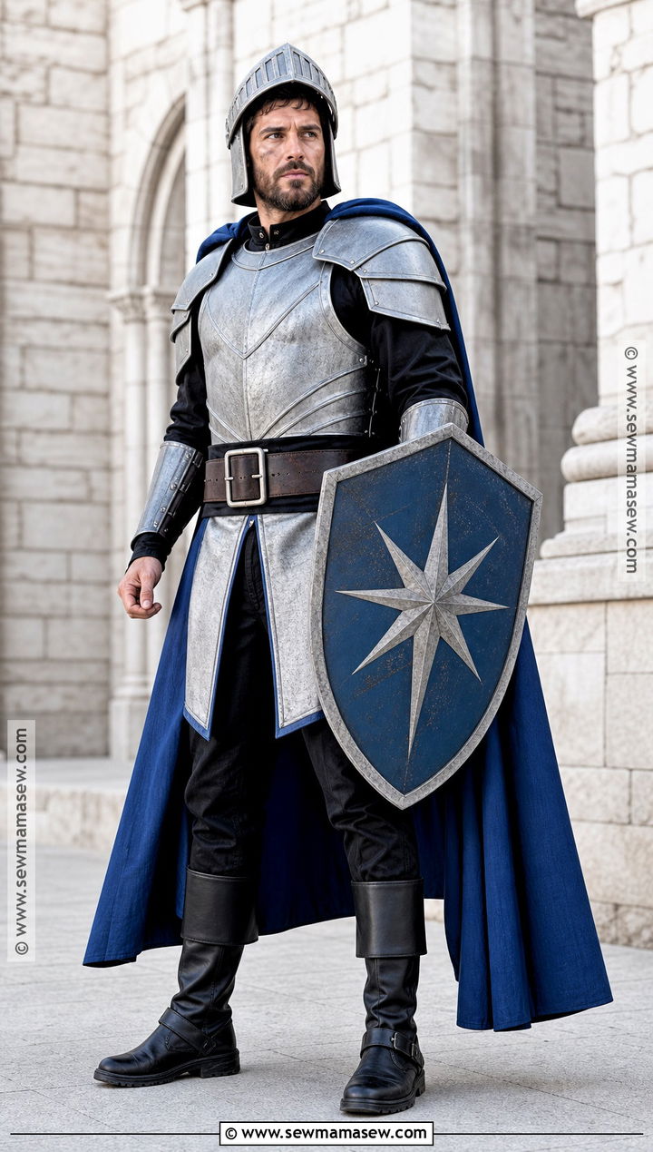 Medieval Knight Costume With Silver Tunic - 30 costume outfits