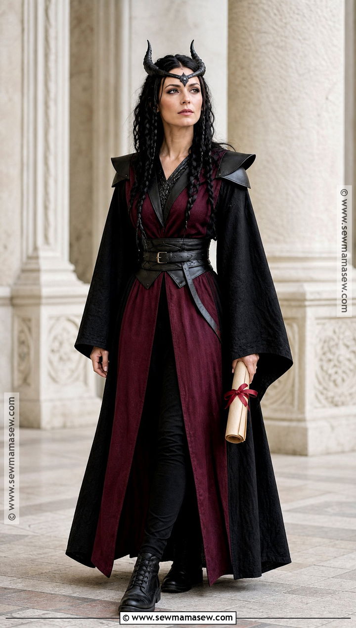 Medieval Lilith Costume With Black Tunic - 30 Lilith Costume Ideas
