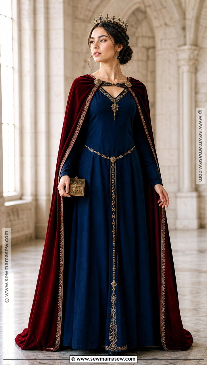 Medieval Princess Costume With Cape And Crown - 35 medieval princess costume ideas
