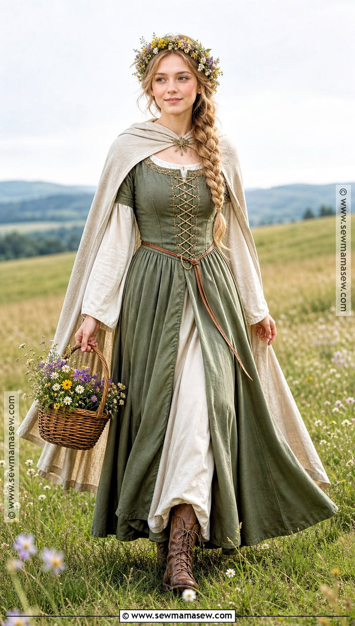 Medieval Princess Costume With Flower Crown - 35 medieval princess costume ideas
