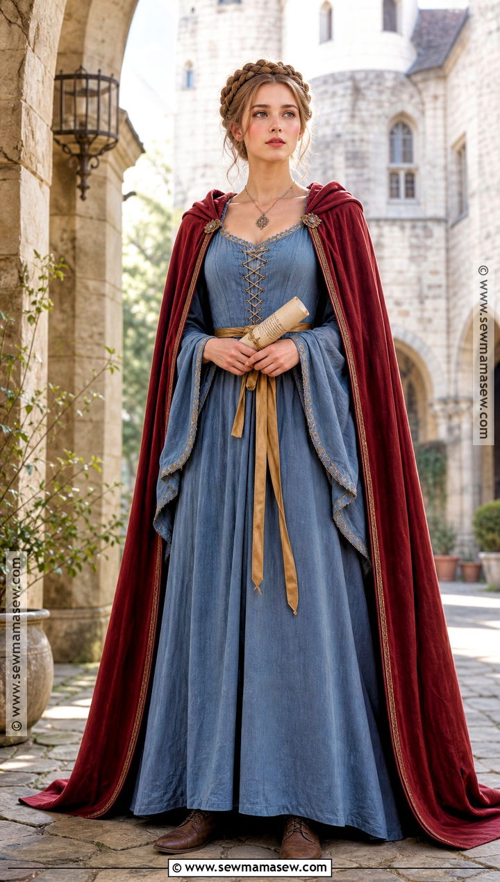 Medieval Princess Costume With Red Cape - 30 red cape costume ideas