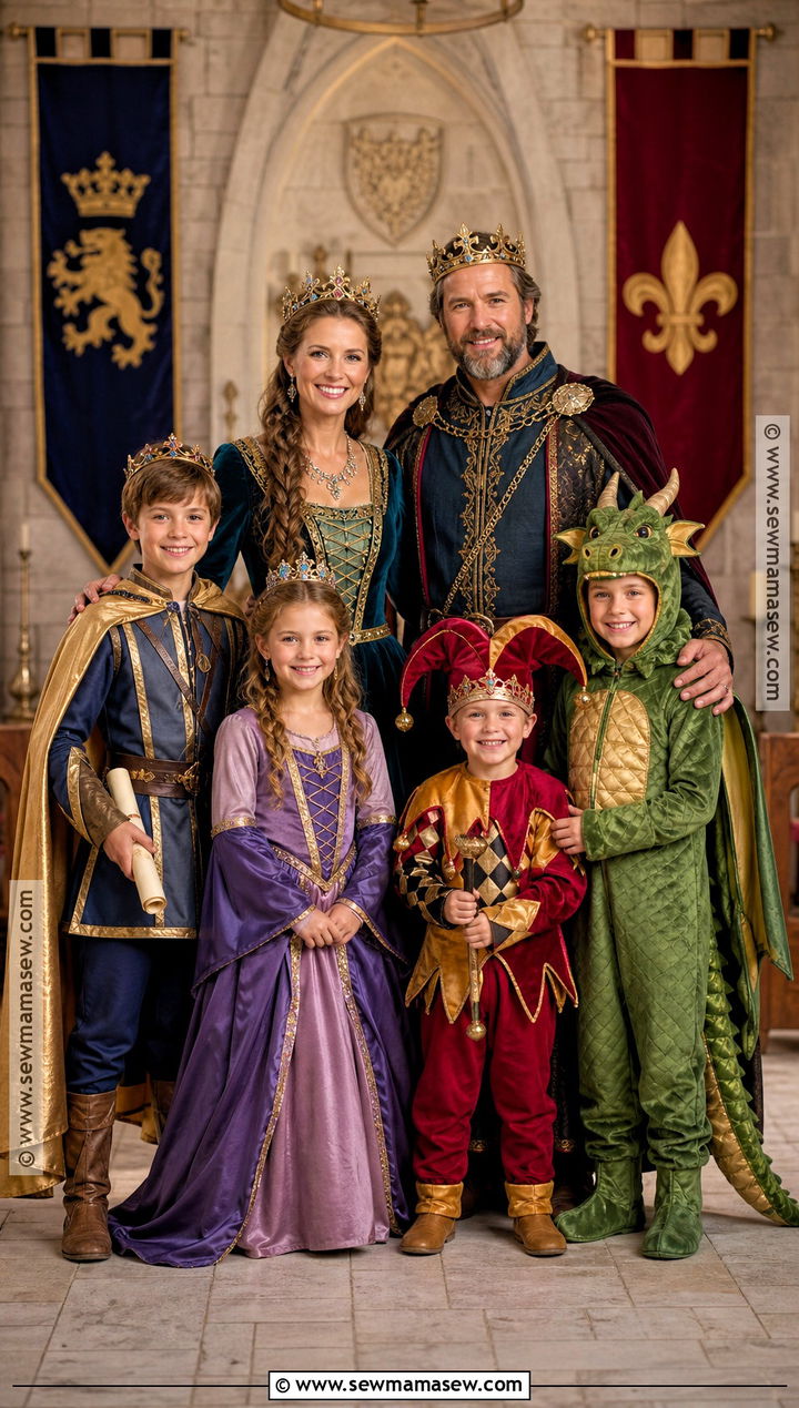 Medieval Royal Family Costume - 50 family halloween costumes