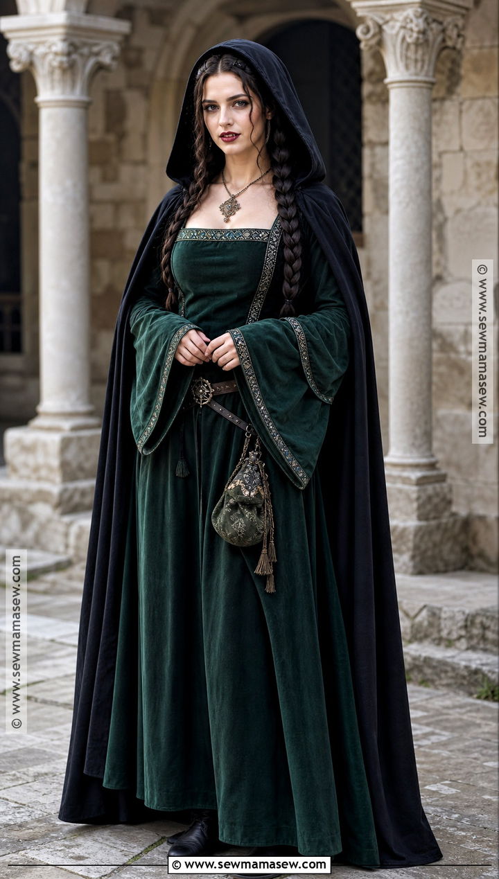 Medieval Vampire Dress With Hooded Cloak - 30 vampire dresses