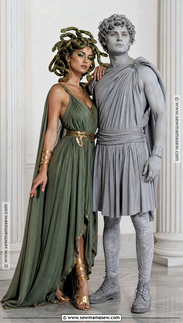 Medusa And Stone Statue Couple Costume - 35 costume couple ideas
