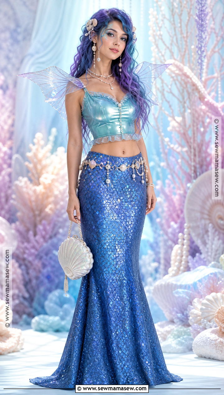 Meeshell Mermaid Costume With Blue Skirt - 35 Ever After High Costumes