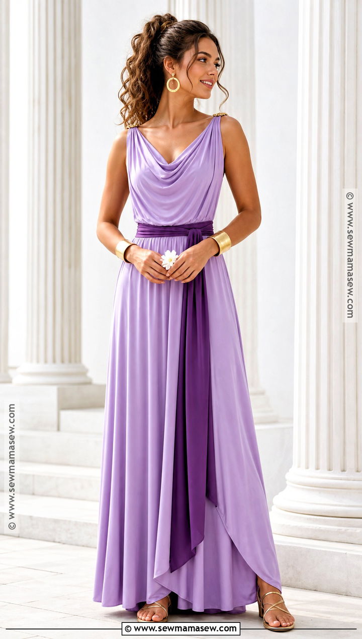 Megara Purple Dress Costume - 35 brown hair halloween costumes