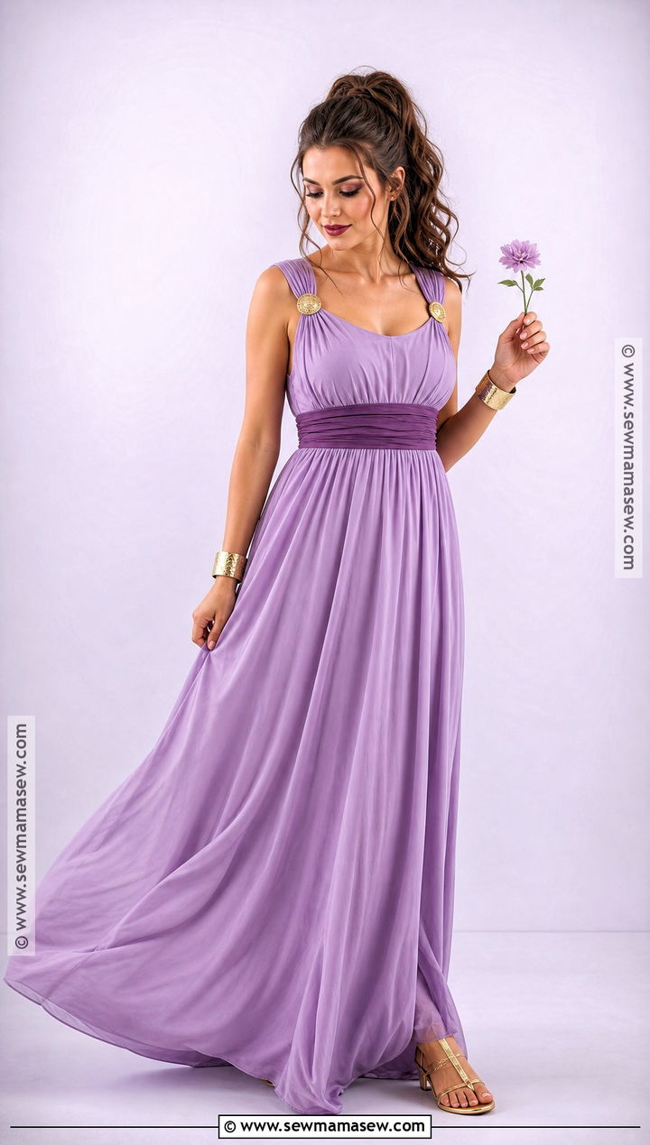 Megara Purple Dress Costume - 50 brunette halloween costumes ideas